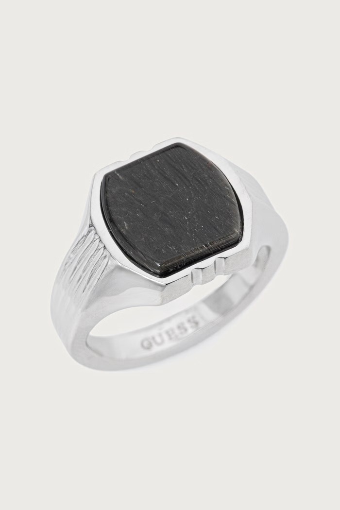 Guess Sygnet męski ze stali nierdzewnej LIFE IN TOKYO JUMR06.098JW srebrny AW26
