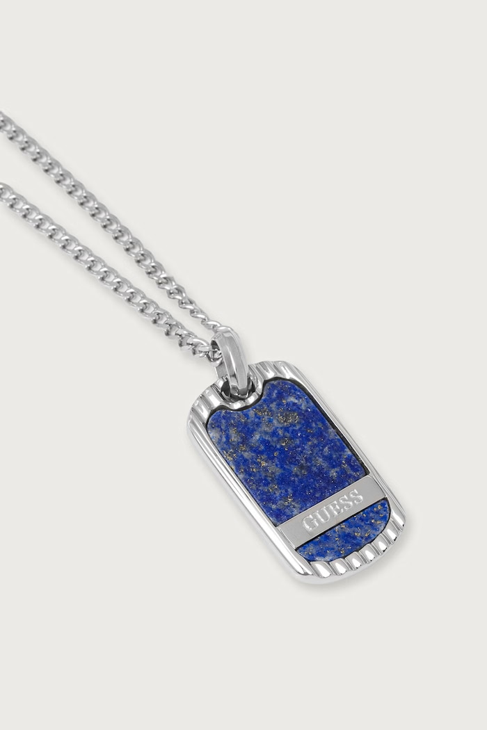 Guess Náhrdelník s príveskom pánsky z nehrdzavejúcej ocele LIFE IN TOKYO JUMN06.097JW strieborná AW26