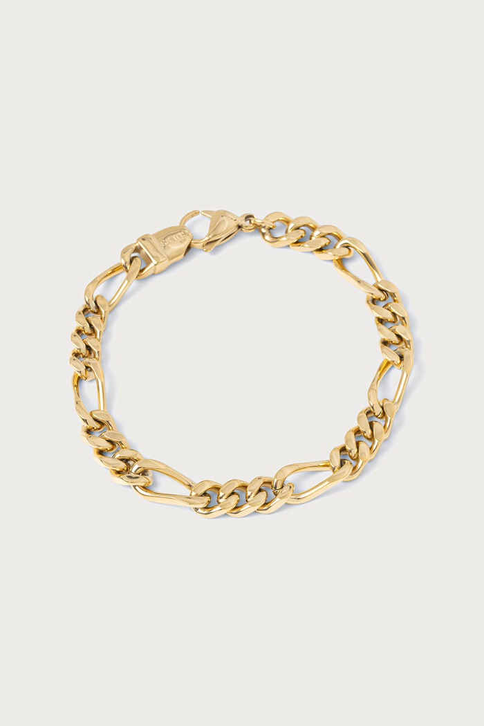 Guess Bransoletka męska ze stali nierdzewnej LO STUDIO złoty JUMB06.100JW