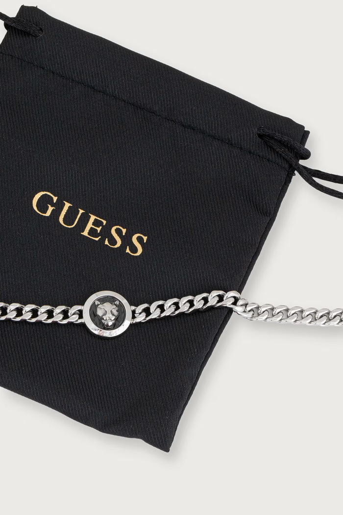 Akcesoria Guess Bransoletka męska GUESS PANTHER JUMB06.083JW srebrny
