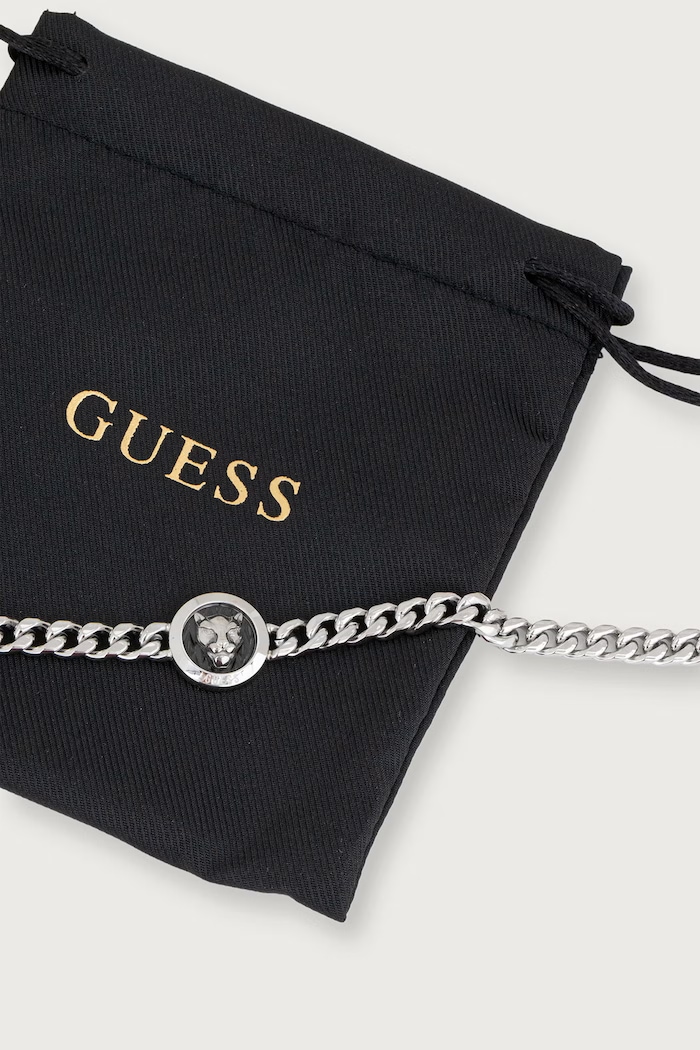 Akcesoria Guess Bransoletka męska GUESS PANTHER JUMB06.083JW srebrny