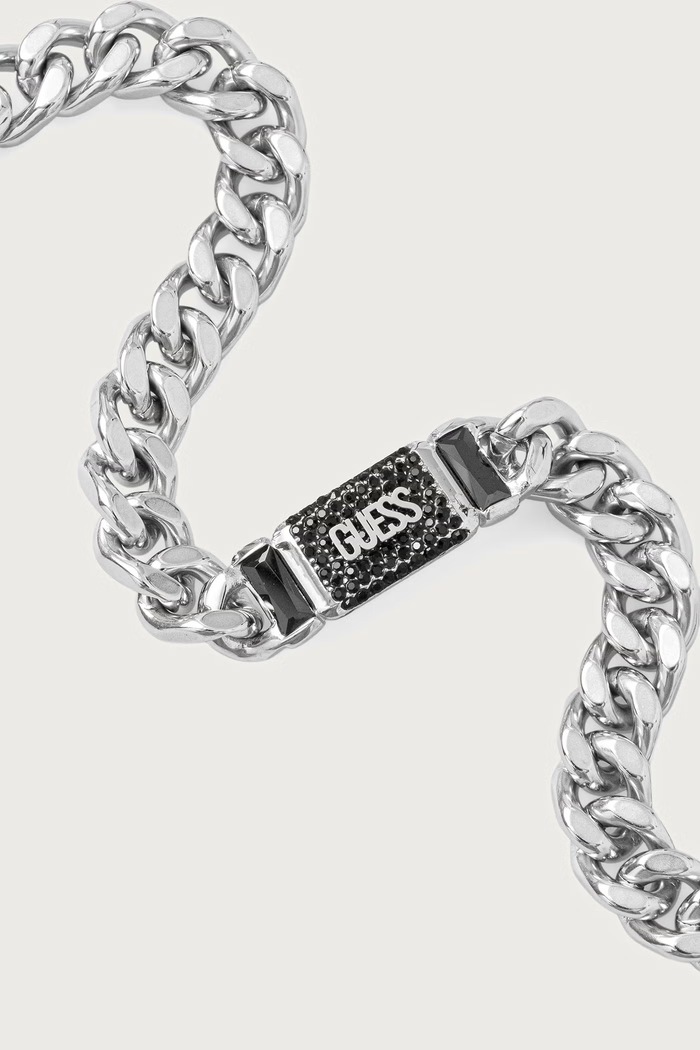 Guess Bransoletka męska BARRIO JUMB06.066JW srebrny AW26