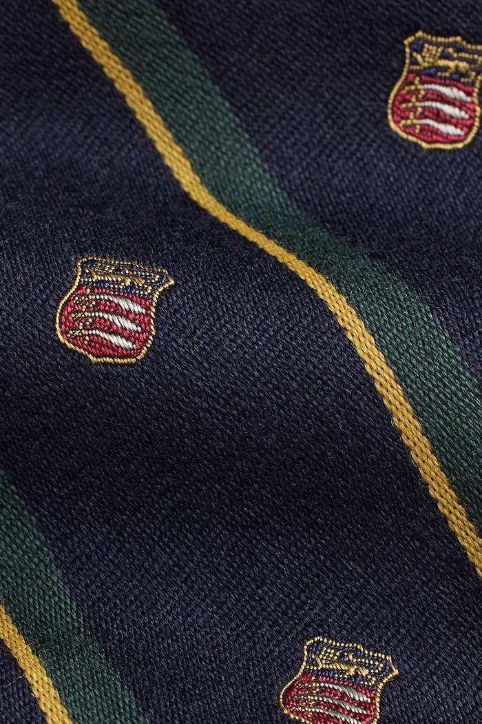 Akcesoria Polo Ralph Lauren Krawat męski z dodatkiem jedwabiu 712B26920 granatowy