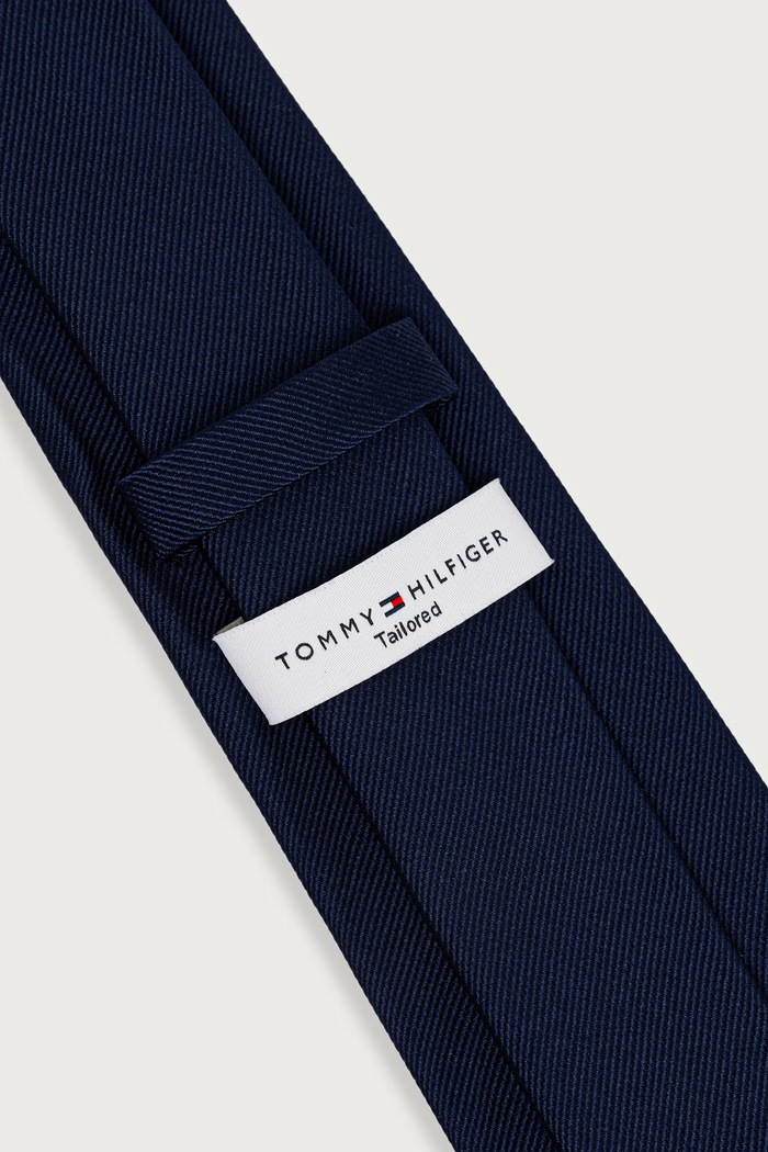 Tommy Hilfiger krawat męski jedwabny MW0MW45085 niebieski AW26