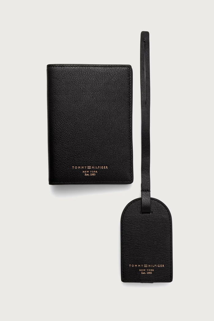 Tommy Hilfiger Σετ με θήκη ανδρικό δερμάτινο μαύρο AM0AM14808