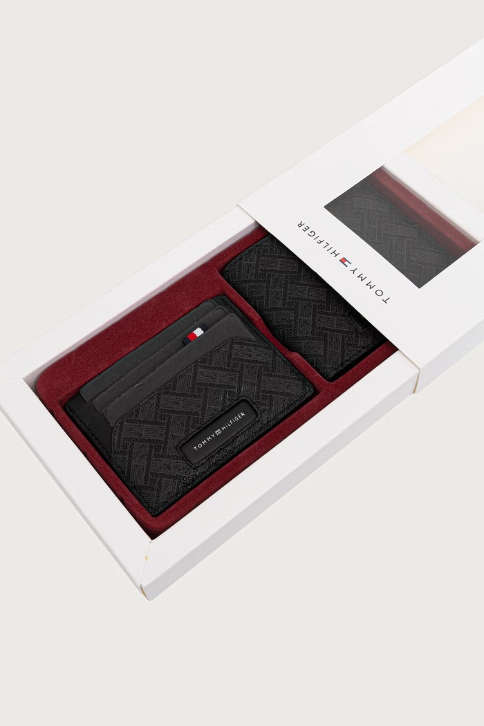 Tommy Hilfiger Zestaw portfel i etui na karty męski skórzany AM0AM14806