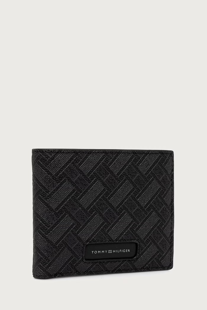 Tommy Hilfiger Zestaw portfel i etui na karty męski skórzany AM0AM14806 czarny AW26