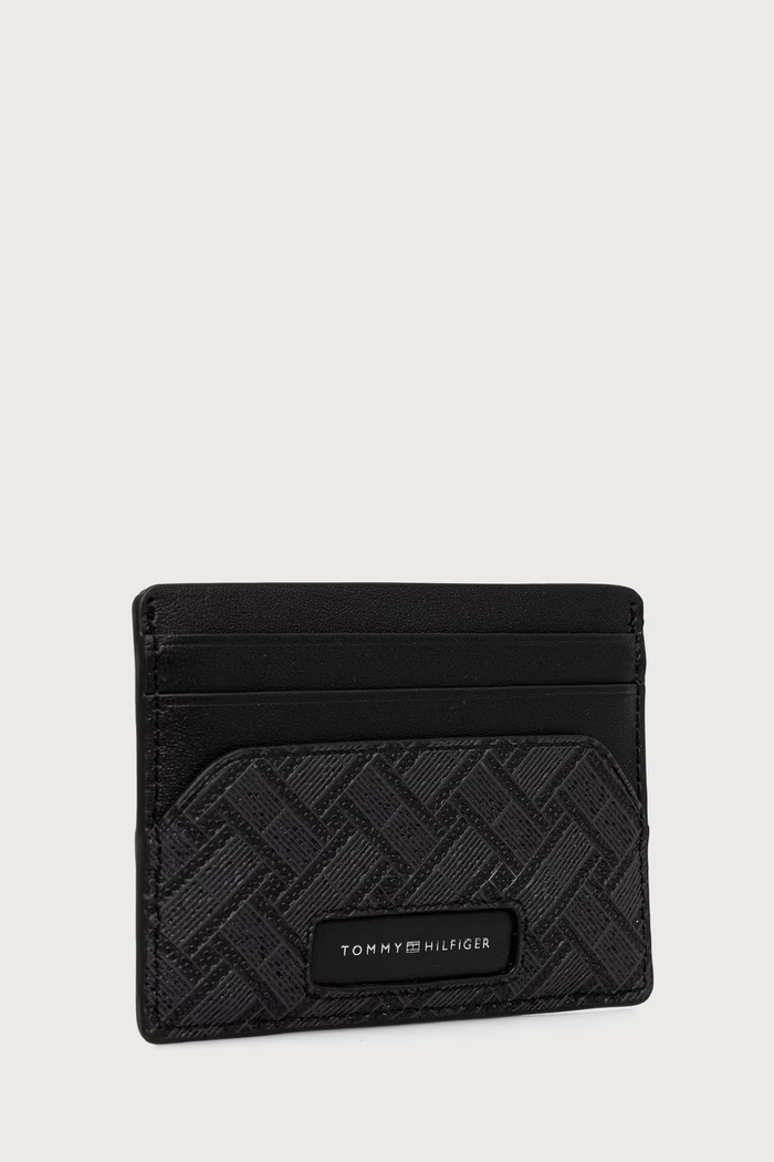 Zestaw portfel i etui na karty męski skórzany Tommy Hilfiger czarny AM0AM14806