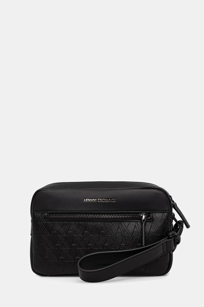 Armani Exchange bustina da uomo in similpelle nero XM003583.AF26662