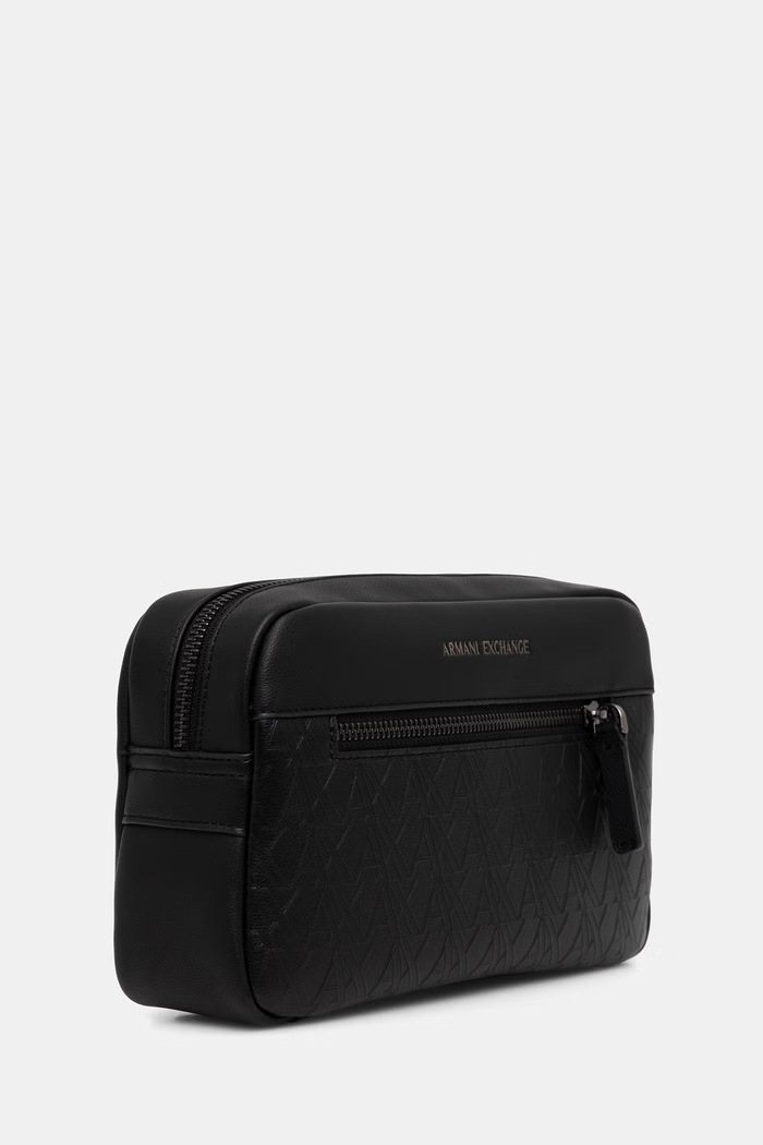 Armani Exchange bustina da uomo in similpelle XM003583.AF26662 nero AW26