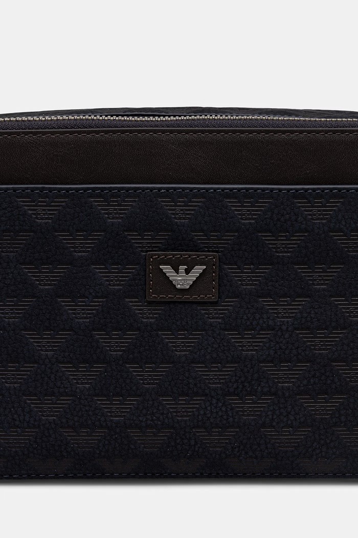Akcesoria Emporio Armani saszetka męska skórzana EM005668.AF29023 granatowy