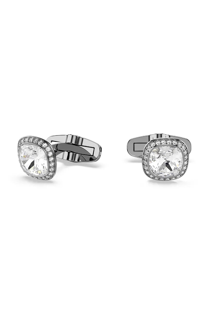 Swarovski μανικετόκουμπα ανδρικό μεταλλικό με κρύσταλλο Swarovski UNA ασημί 5753937