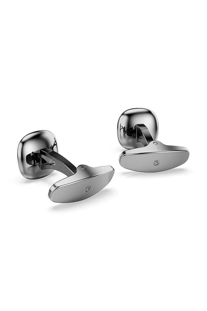 Αξεσουάρ Swarovski μανικετόκουμπα ανδρικό μεταλλικό με κρύσταλλο Swarovski UNA 5753937 ασημί