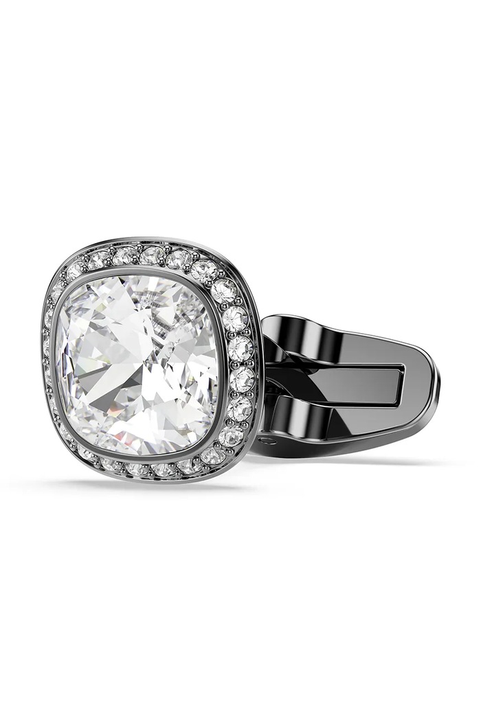 Swarovski μανικετόκουμπα ανδρικό μεταλλικό με κρύσταλλο Swarovski UNA ασημί 5753937