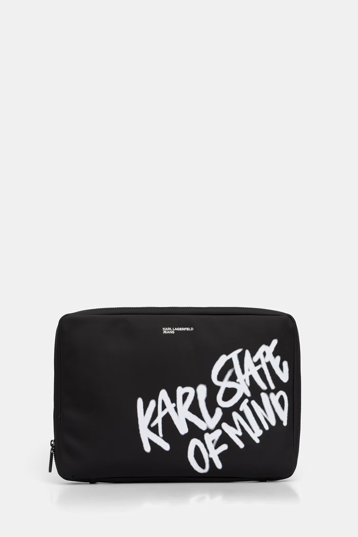 Karl Lagerfeld Jeans pokrowiec na laptopa męski czarny B3M32082