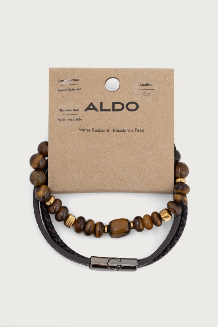 Aldo komplet bransoletek męski MARO 2-pack MARO.200 brązowy