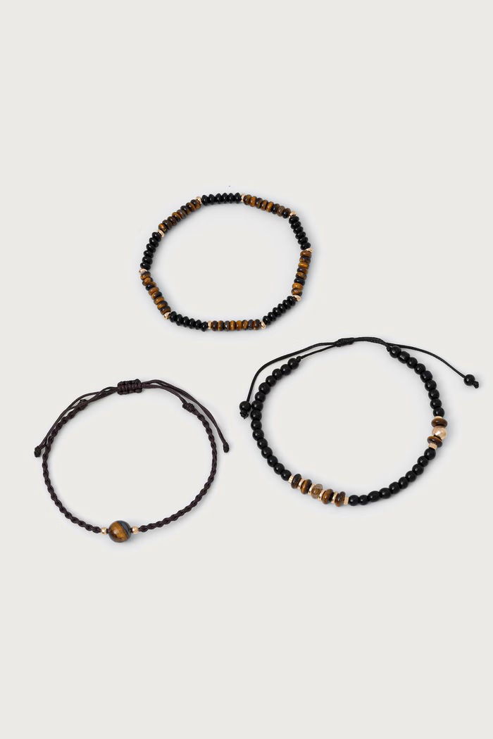 Aldo náramek pánský CARTUS 3-pack černá CARTUS.240