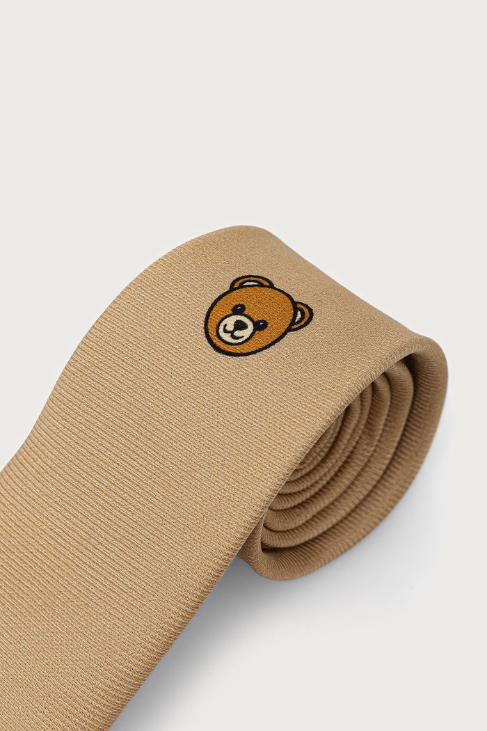 Moschino Krawat męski jedwabny M5913.55060 beżowy AW26