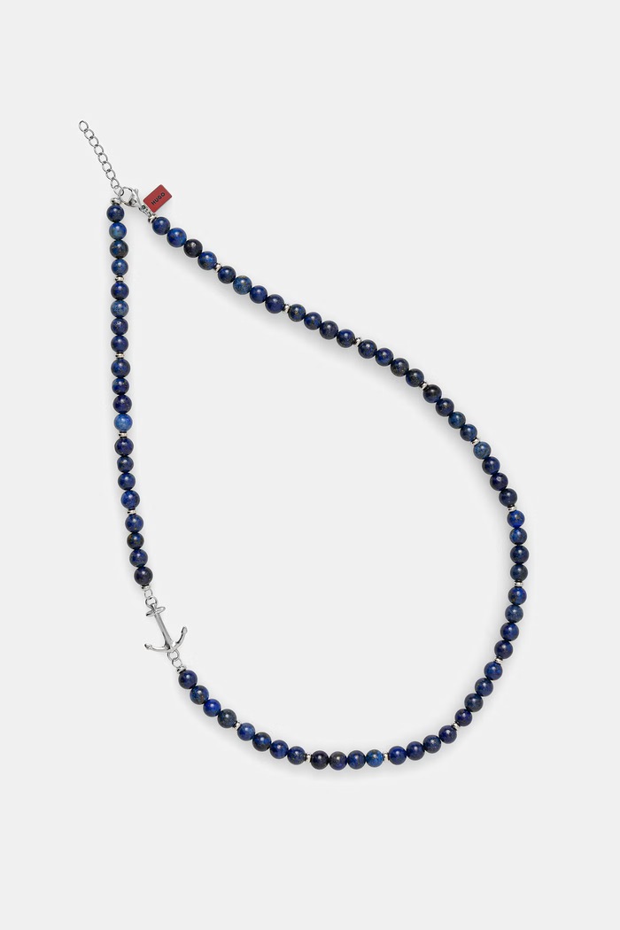 HUGO nyaklánc férfi lapis lazuli E-BEADS5-NEC kék 50566265