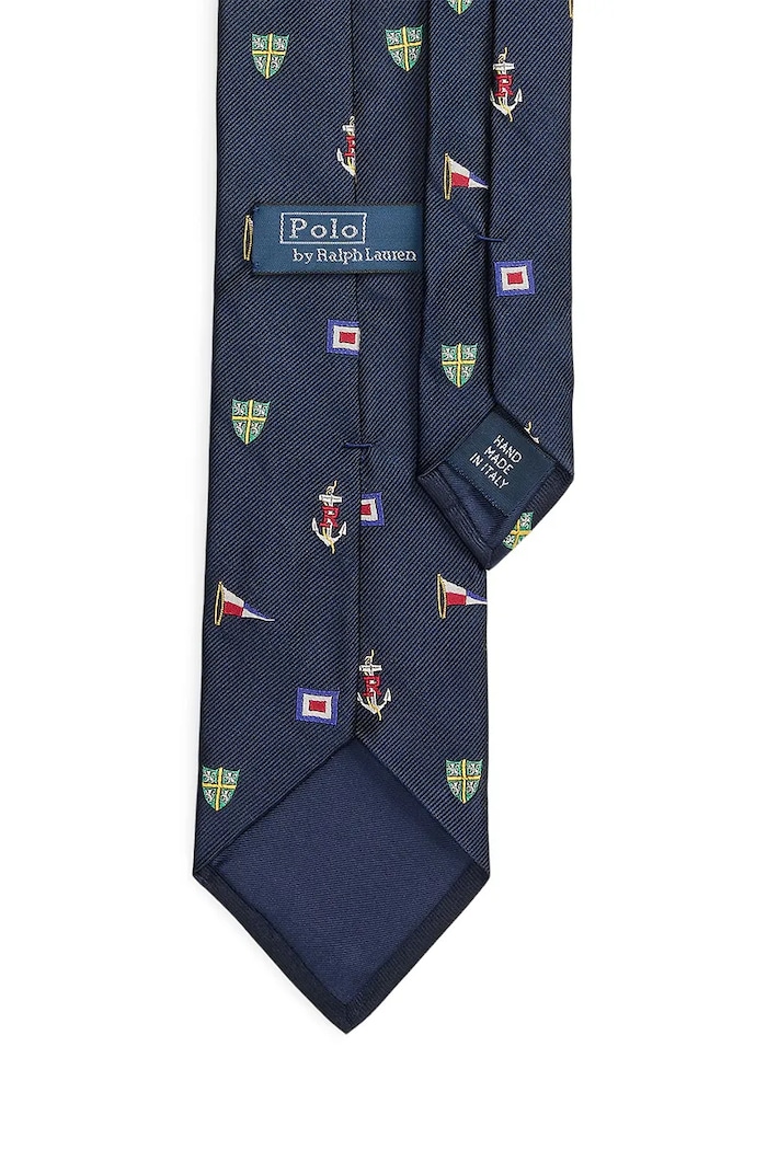 Polo Ralph Lauren krawat męski jedwabny 712B18787 granatowy AW26