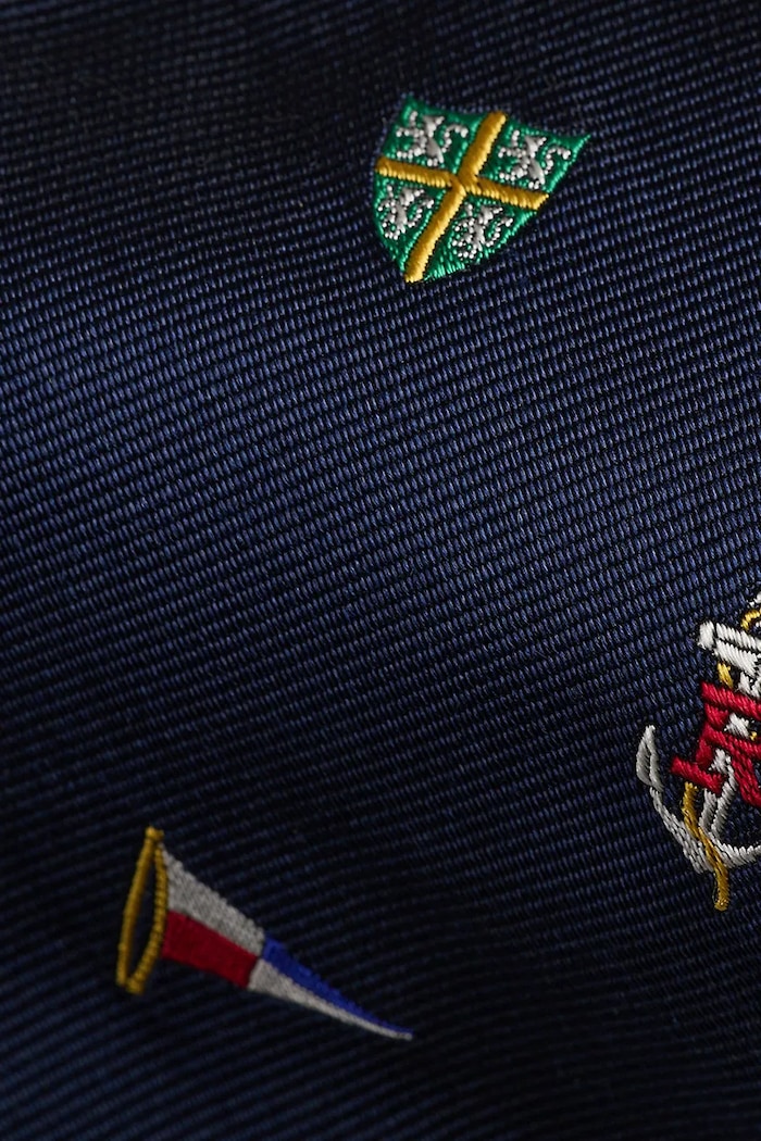 Akcesoria Polo Ralph Lauren krawat męski jedwabny 712B18787 granatowy