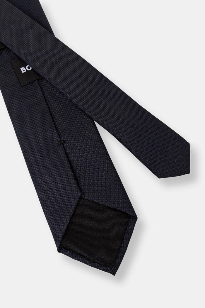 BOSS cravatta da uomo con misto seta H-TIE 50566640 blu navy AW26