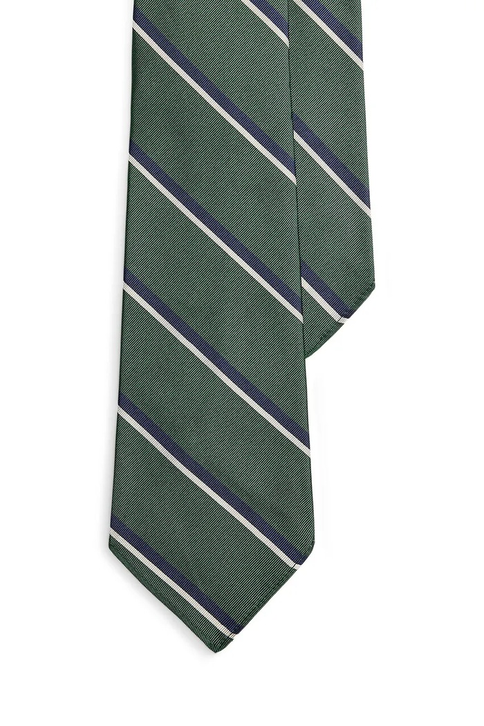 Polo Ralph Lauren krawat męski z jedwabiem zielony 712B18797