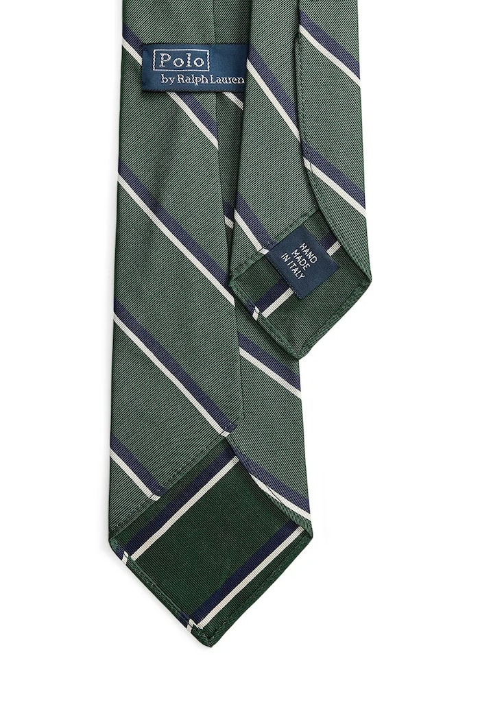 Polo Ralph Lauren krawat męski z jedwabiem 712B18797 zielony AW26
