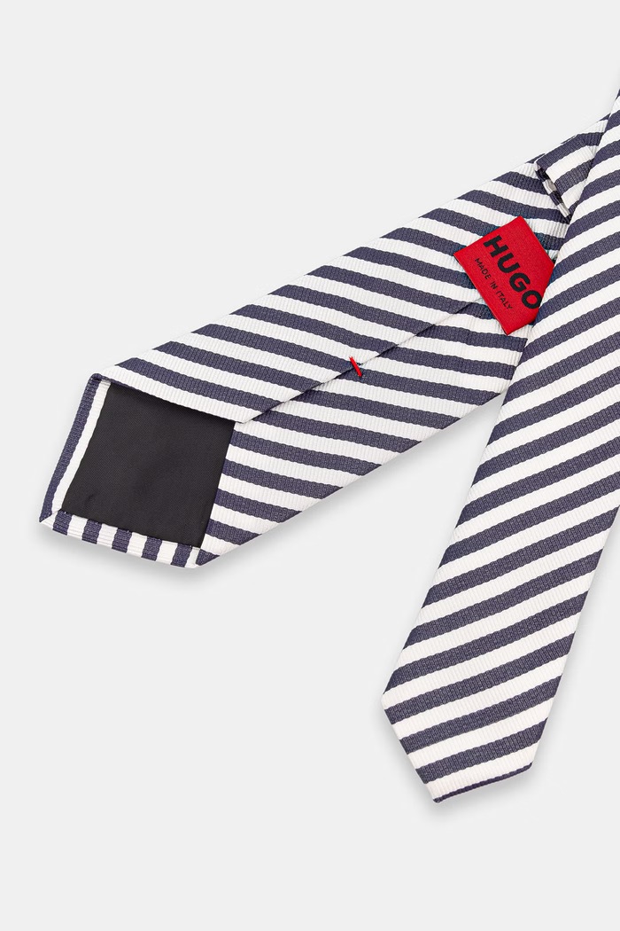 HUGO krawat męski jedwabny Tie cm 6 50567181 granatowy AW26