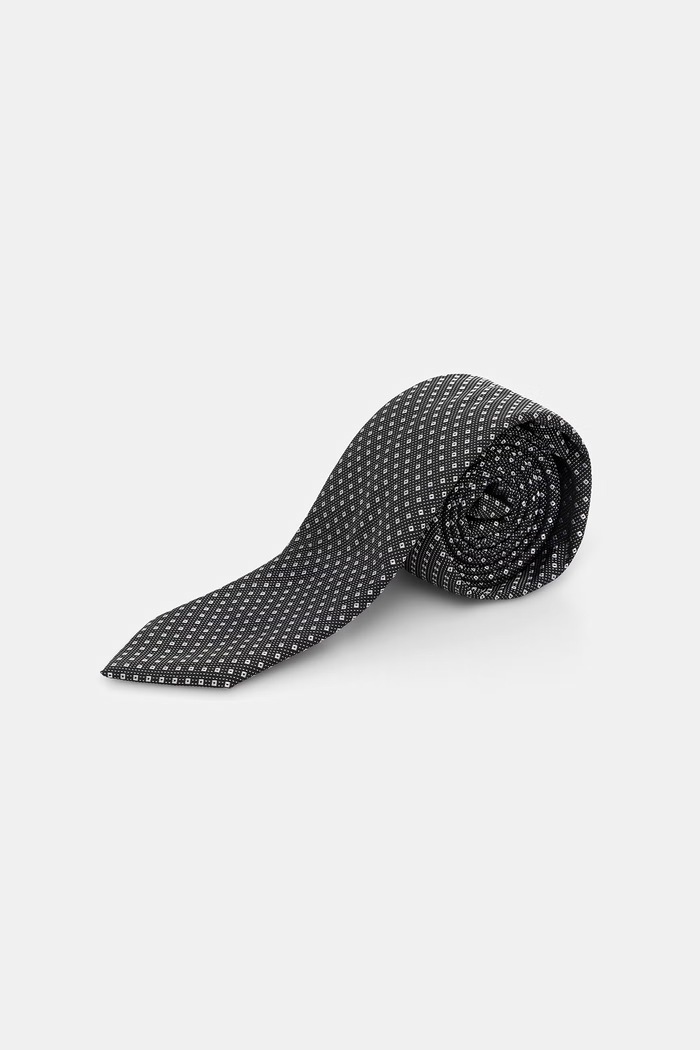 HUGO krawat męski z jedwabiem Tie cm 6 czarny 50567018