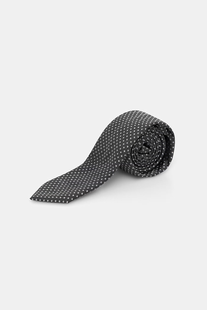 HUGO krawat męski z jedwabiem Tie cm 6 czarny 50567018