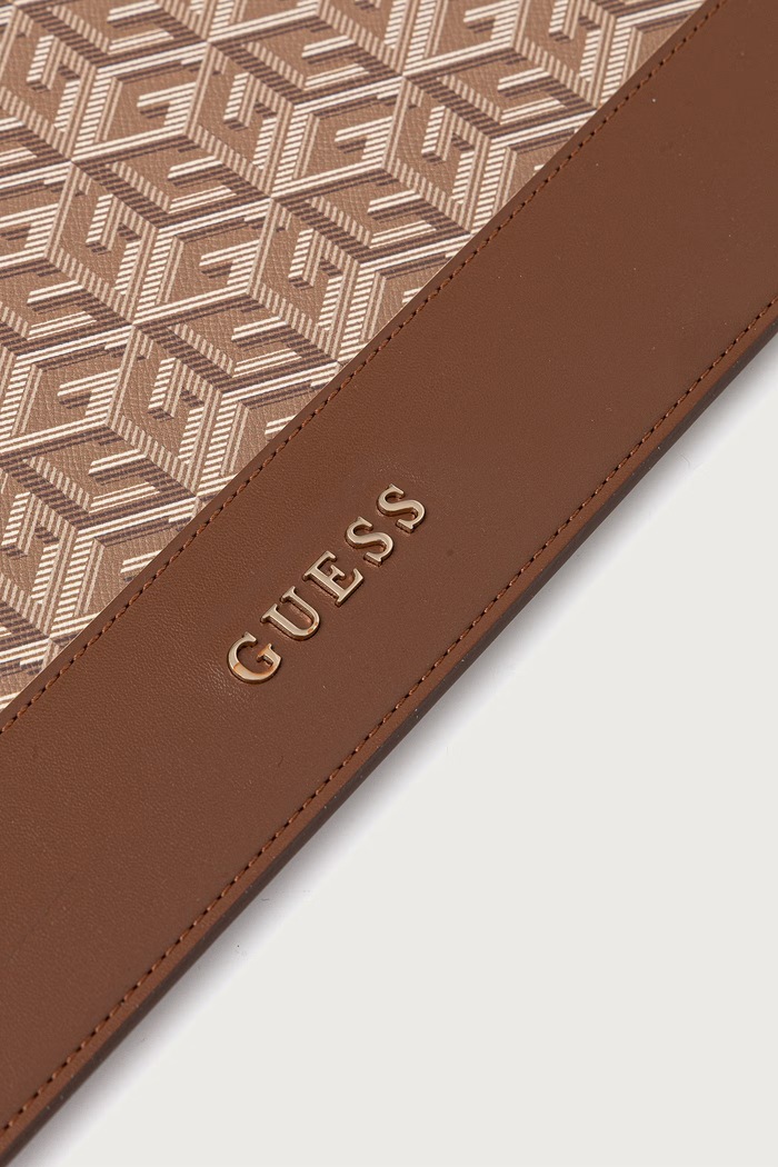 Akcesoria Guess Pokrowiec na laptopa z imitacji skóry GUCS16HGCFSEW brązowy