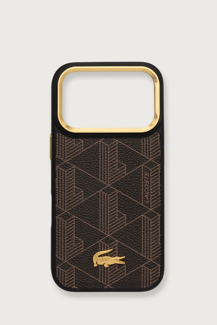 Lacoste Etui na telefon iPhone 17/18 Pro brązowy LCHMP17LPCBSMW