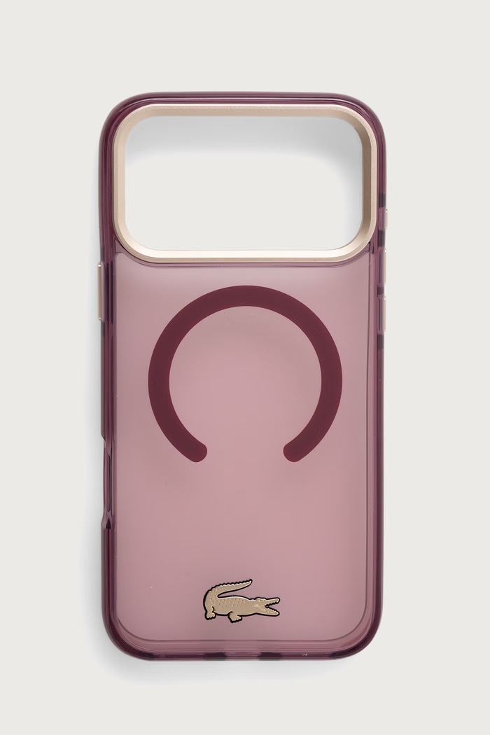 Lacoste Etui na telefon iPhone 17/18 Pro Max bordowy LCHMP18XUFWADR