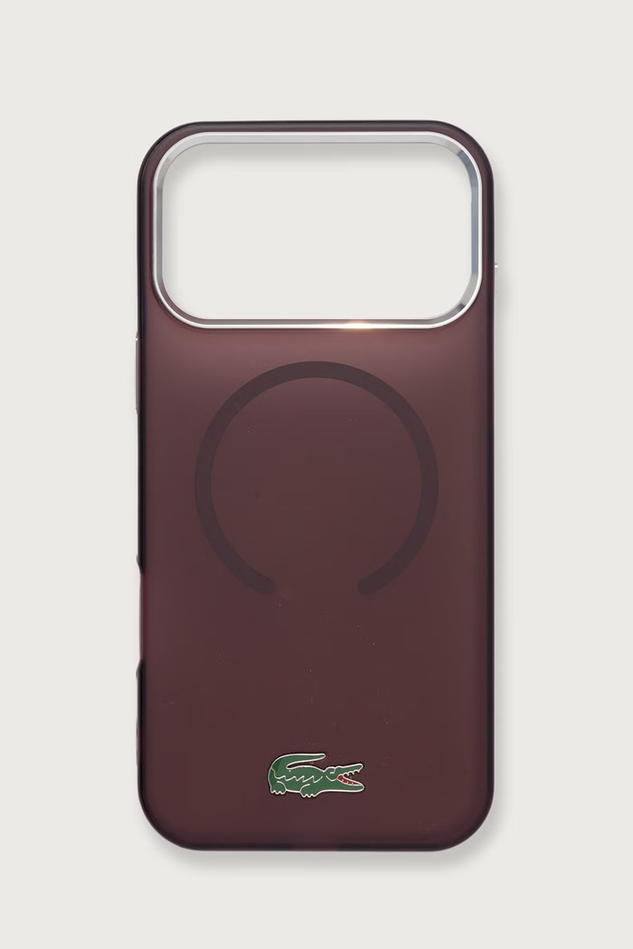 Lacoste Etui na telefon iPhone 17/18 Pro Max bordowy LCHMP18X6UFRLADR