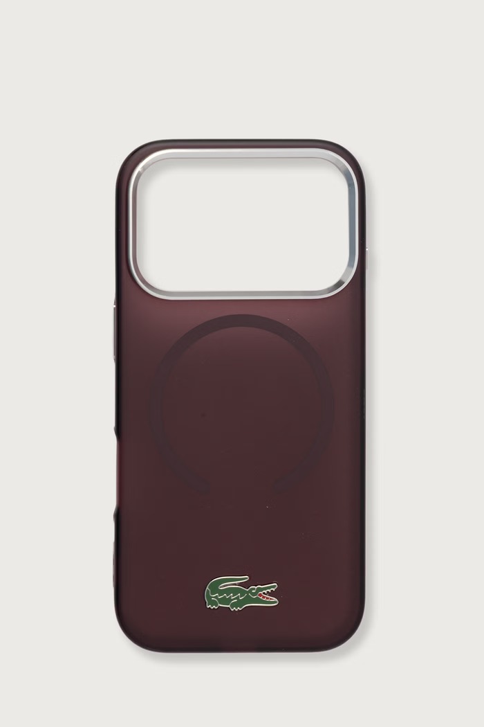 Lacoste Etui na telefon iPhone 17/18 Pro bordowy LCHMP18L6UFRLADR