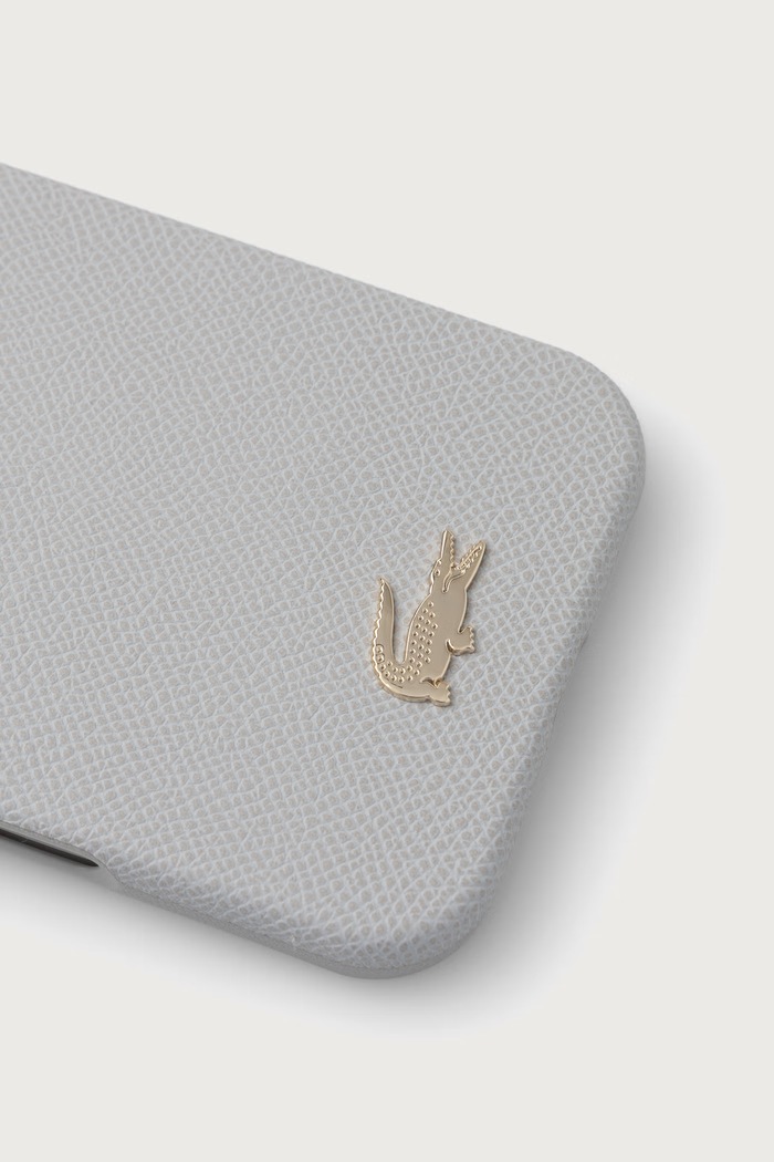 Lacoste Etui na telefon z imitacji skóry iPhone 17/18 Pro Max LCHMP18X6PSWCEG szary AW26