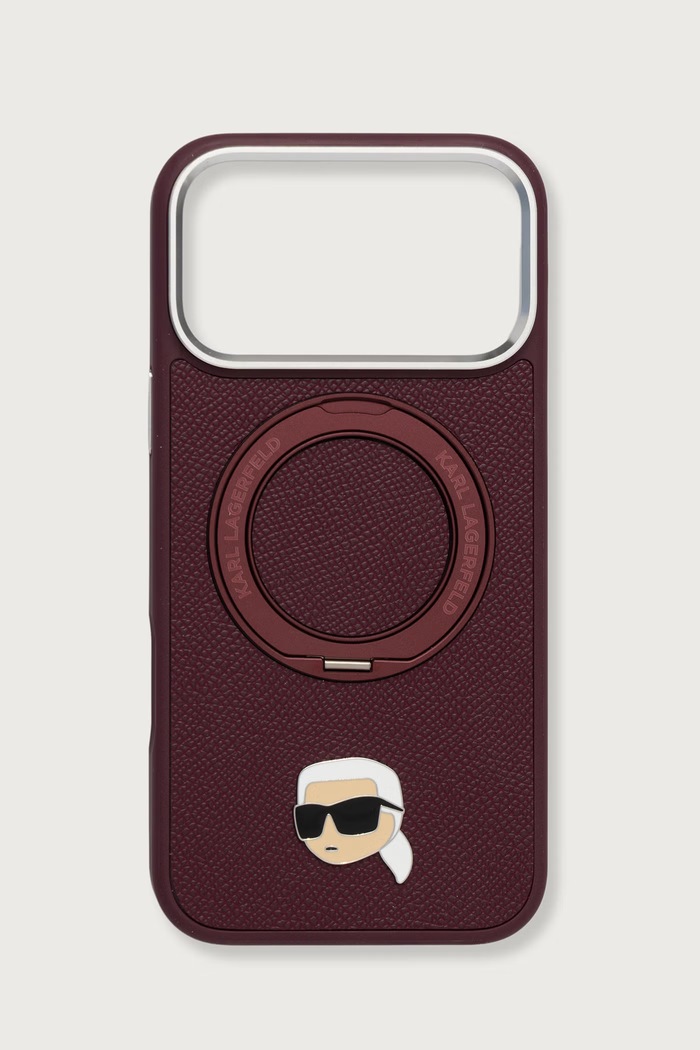 Karl Lagerfeld Etui na telefon iPhone 17/18 Pro Max bordowy KLHMP18XPSRSKLHR