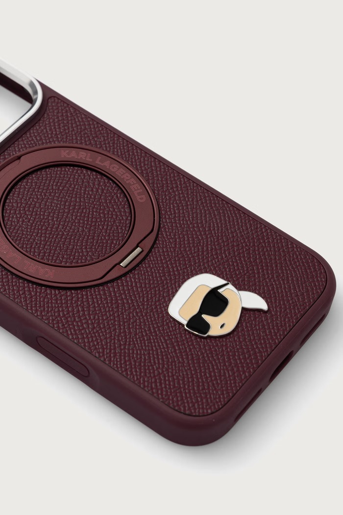 Karl Lagerfeld Etui na telefon iPhone 17/18 Pro Max KLHMP18XPSRSKLHR bordowy AW26