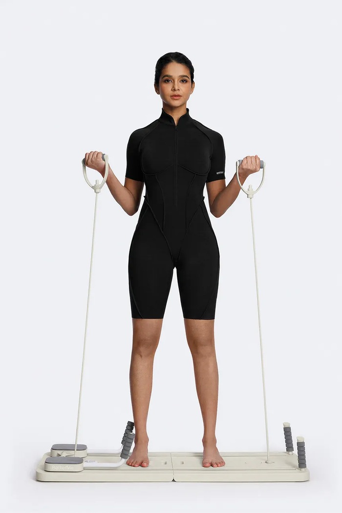 Reformer do pilatesu BetterMe beżowy RFM00001.17