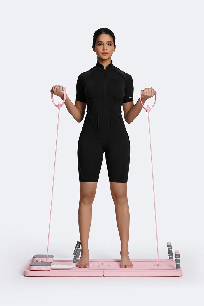 Reformer do pilatesu BetterMe RFM00001.2 różowy