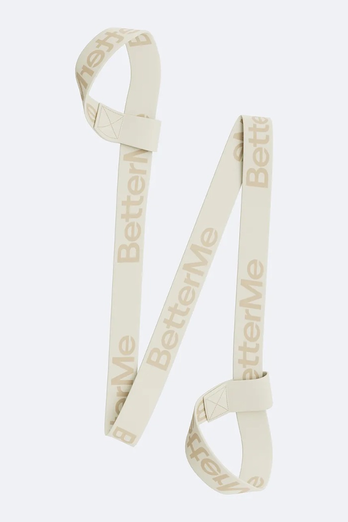 Doplňky BetterMe Podložka na jógu Mat & Strap SET00014 béžová