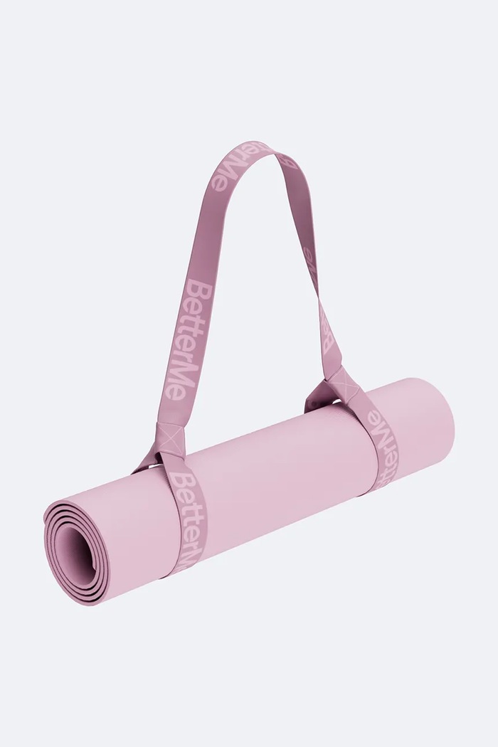 BetterMe Podložka na jógu Mat & Strap SET00014 růžová AW26