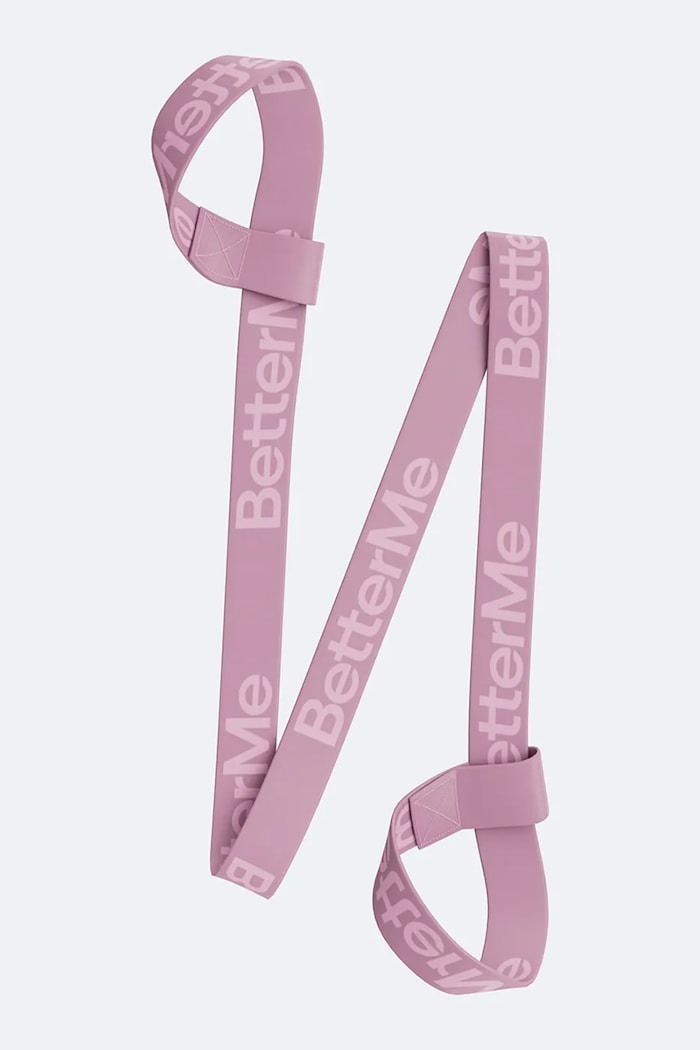 Doplňky BetterMe Podložka na jógu Mat & Strap SET00014 růžová