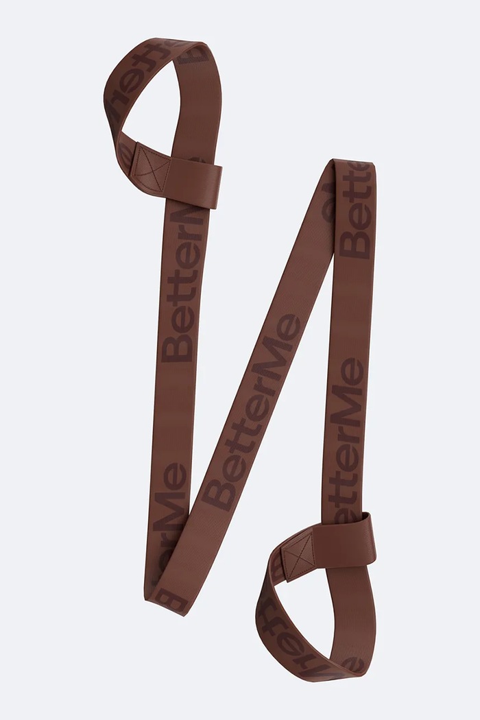 Doplňky BetterMe Podložka na jógu Mat & Strap SET00014 hnědá