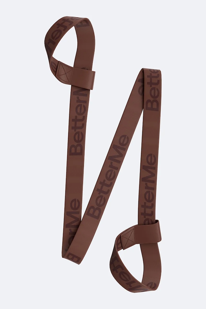 Doplňky BetterMe Podložka na jógu Mat & Strap SET00014 hnědá