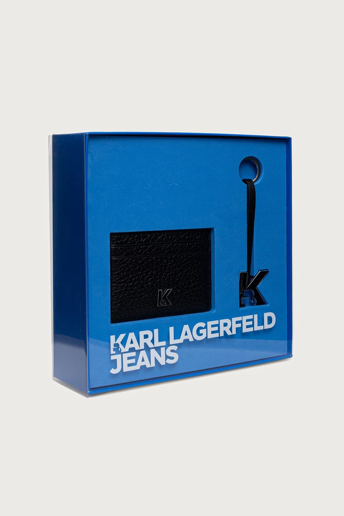 Set cu husă cu imitație de piele Karl Lagerfeld Jeans negru B4W32043
