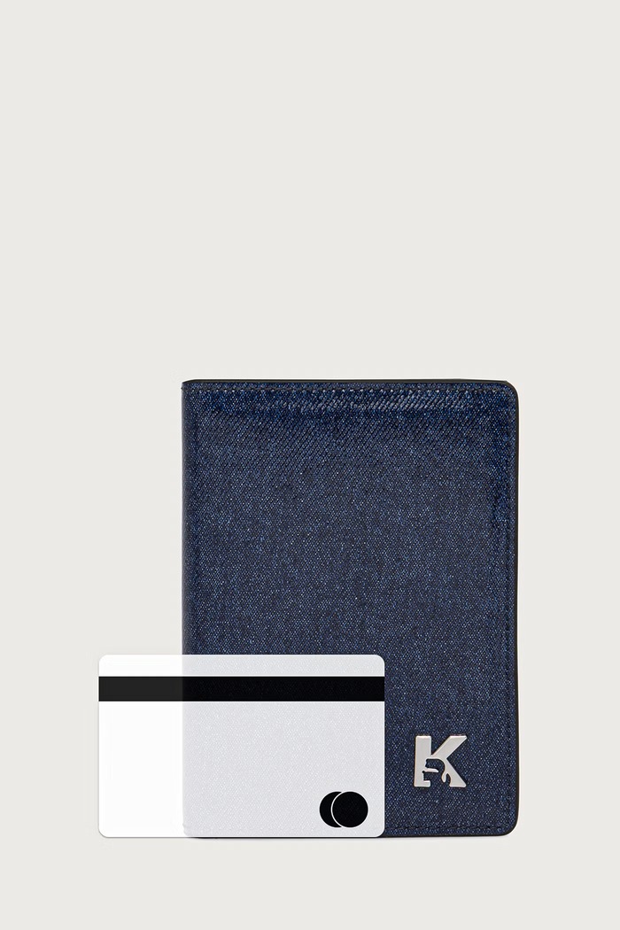 Θήκη για διαβατήριο Karl Lagerfeld Jeans μπλε B4W32042