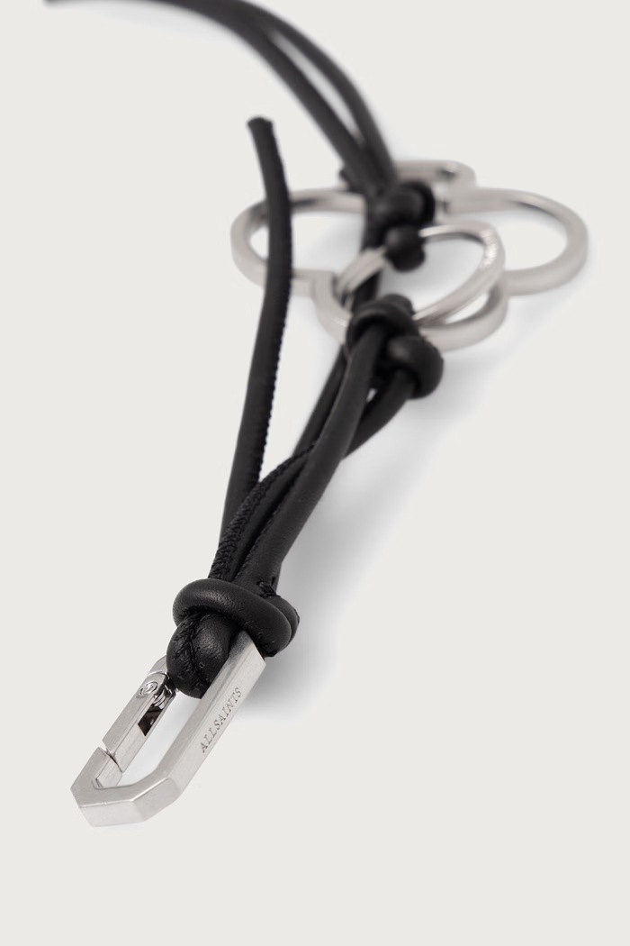 AllSaints Brelok skórzany CLUB W185XF czarny AW26