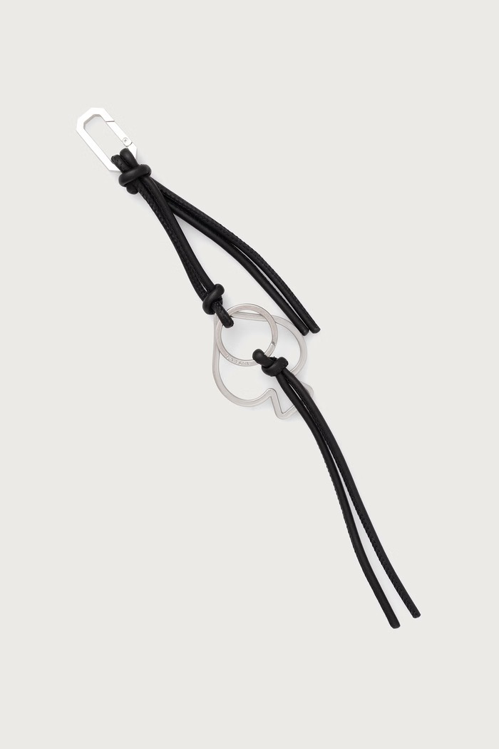 AllSaints Brelok skórzany SPADE czarny W184XF